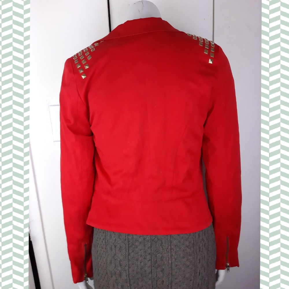 🔥 New with tags blazer jacket red with studs - Picture 12 of 14